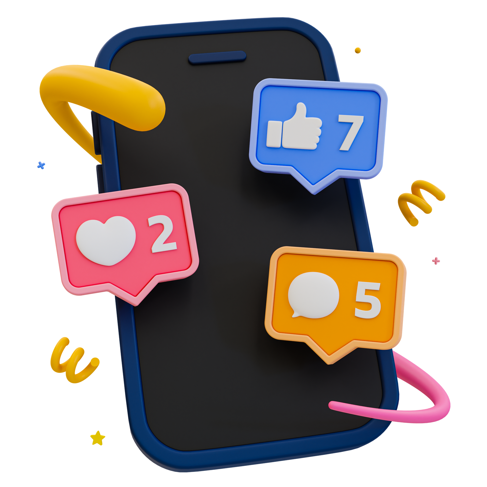 Illustration d'un téléphone avec des nombres de 