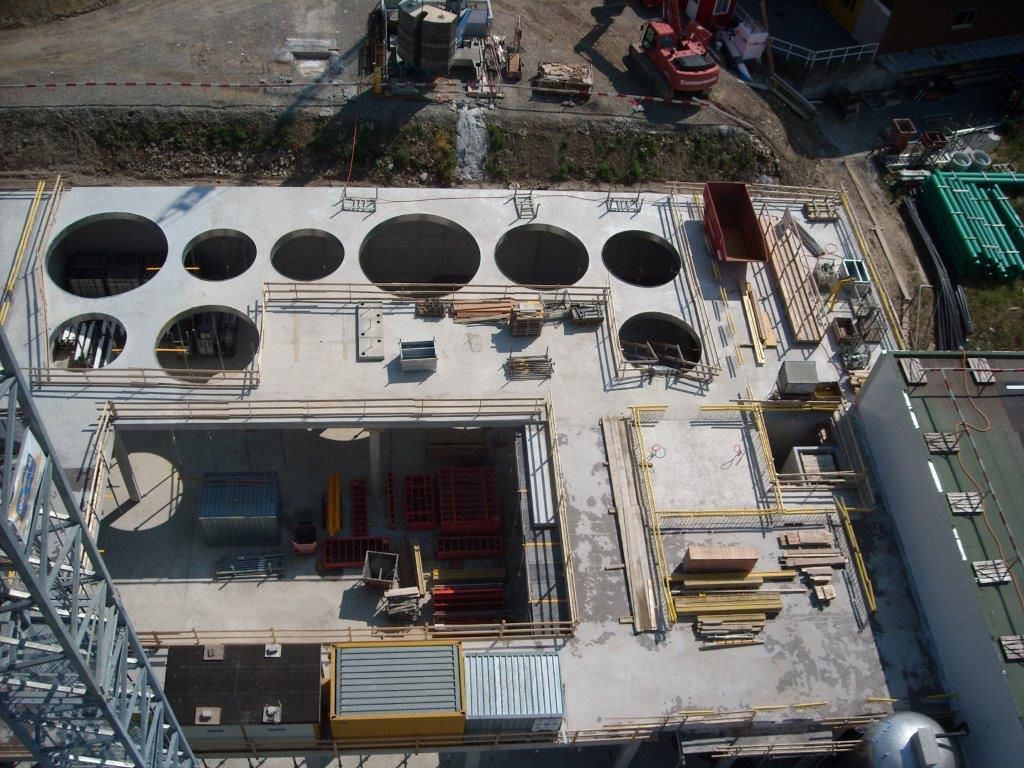 Neubau (von Kran oben, Brauerei)