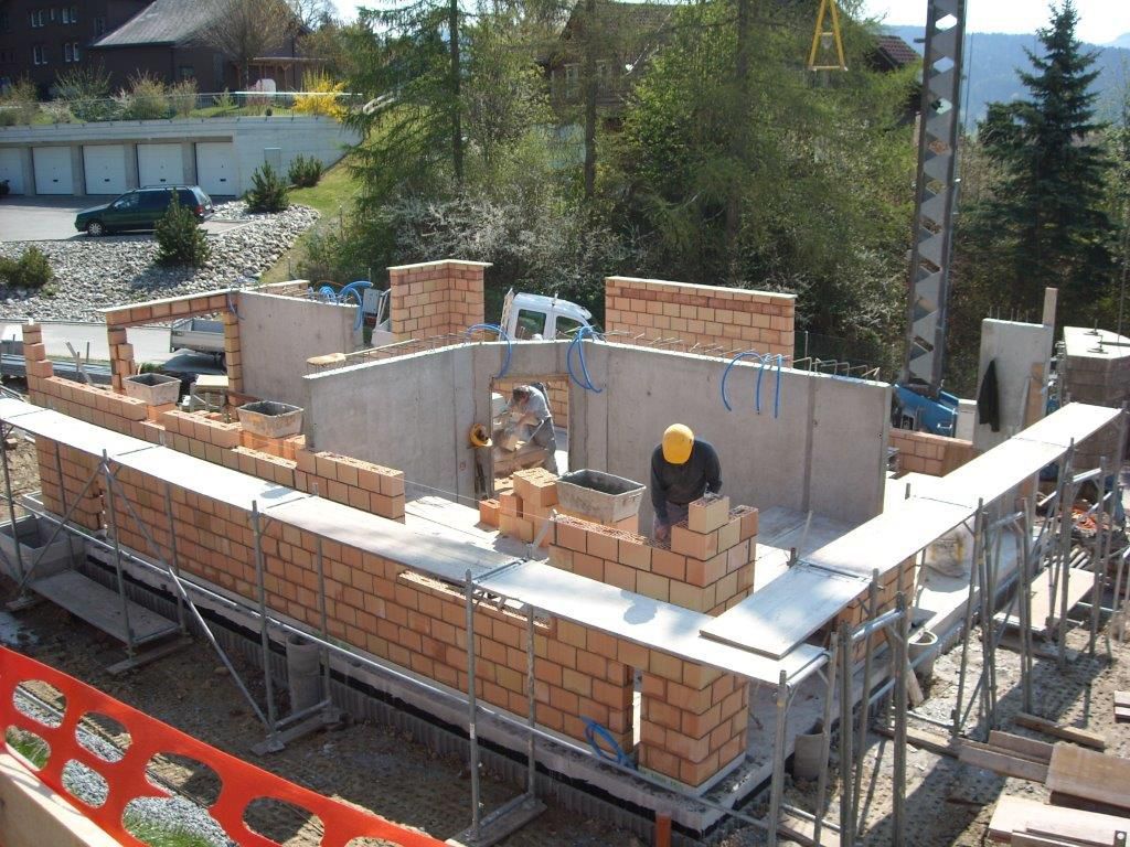 Neubau (Wände Mwk EFH Lämmer, Gais)