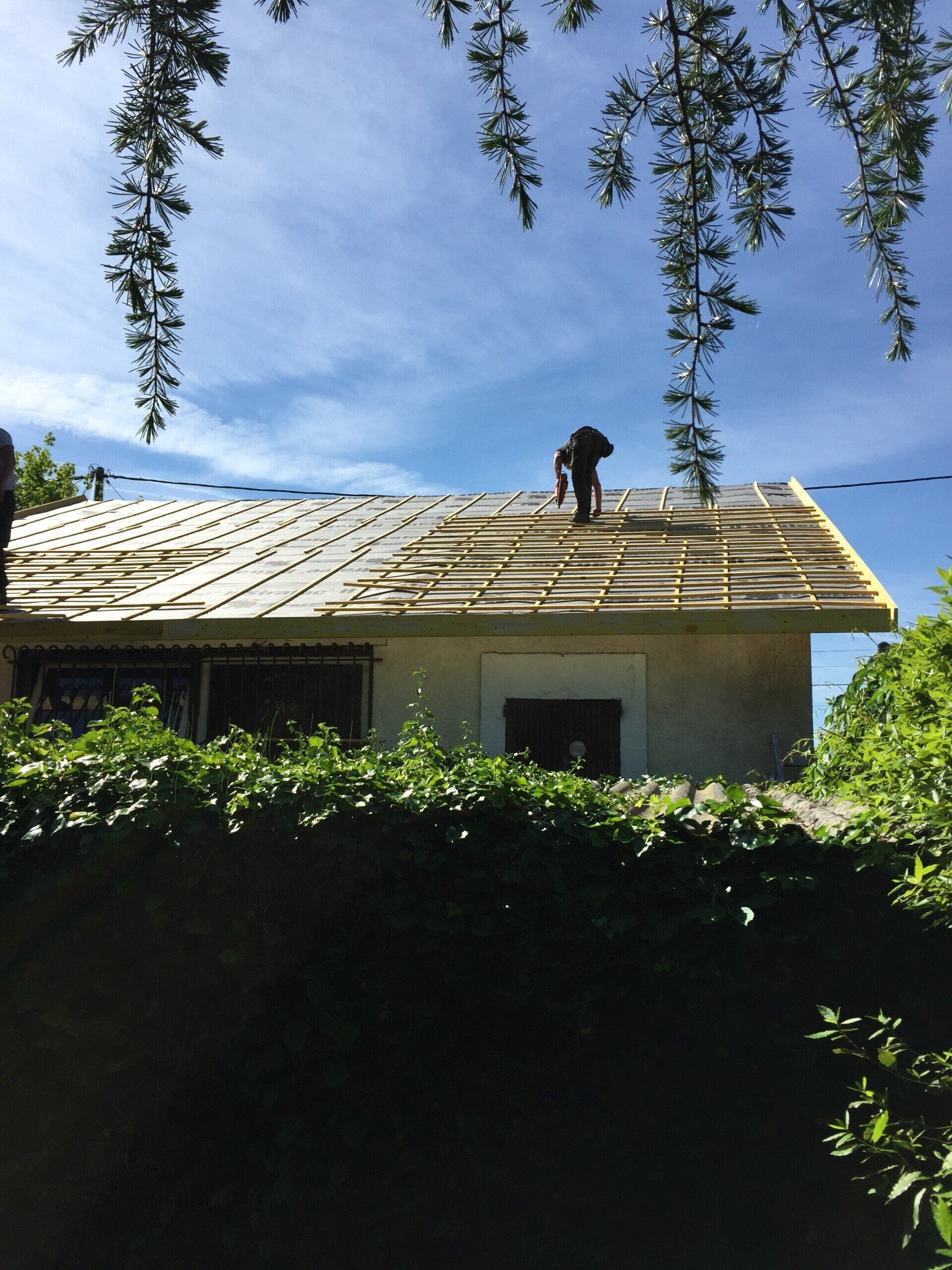 couverture en réparation