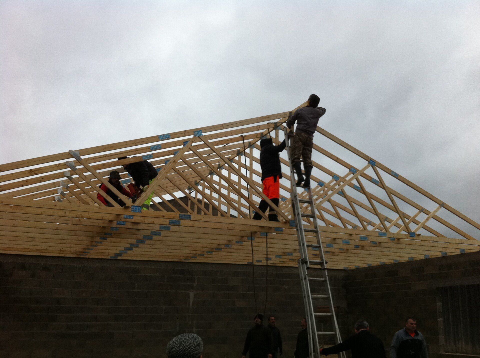 charpente en construction