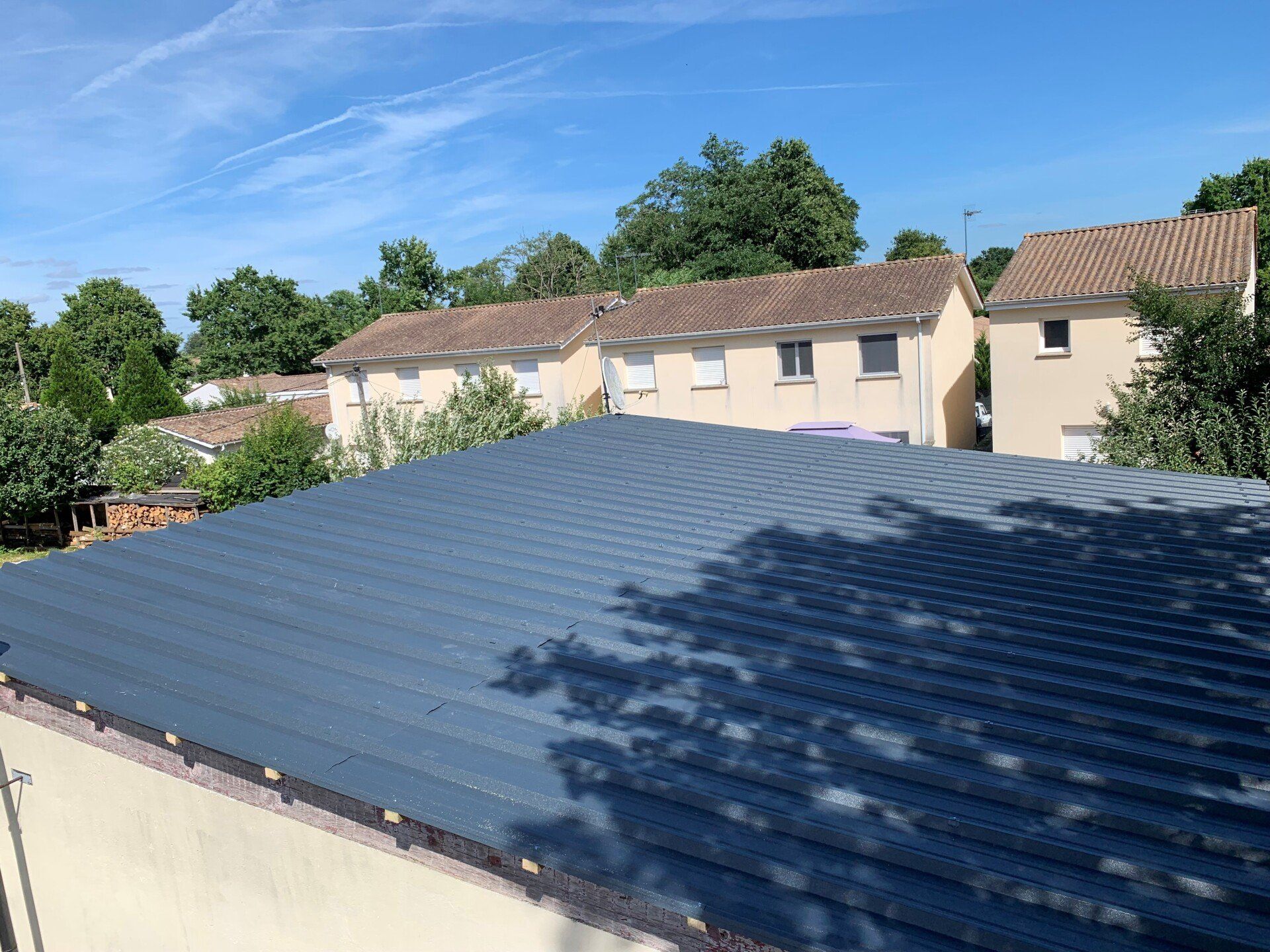 toiture en tôle finis