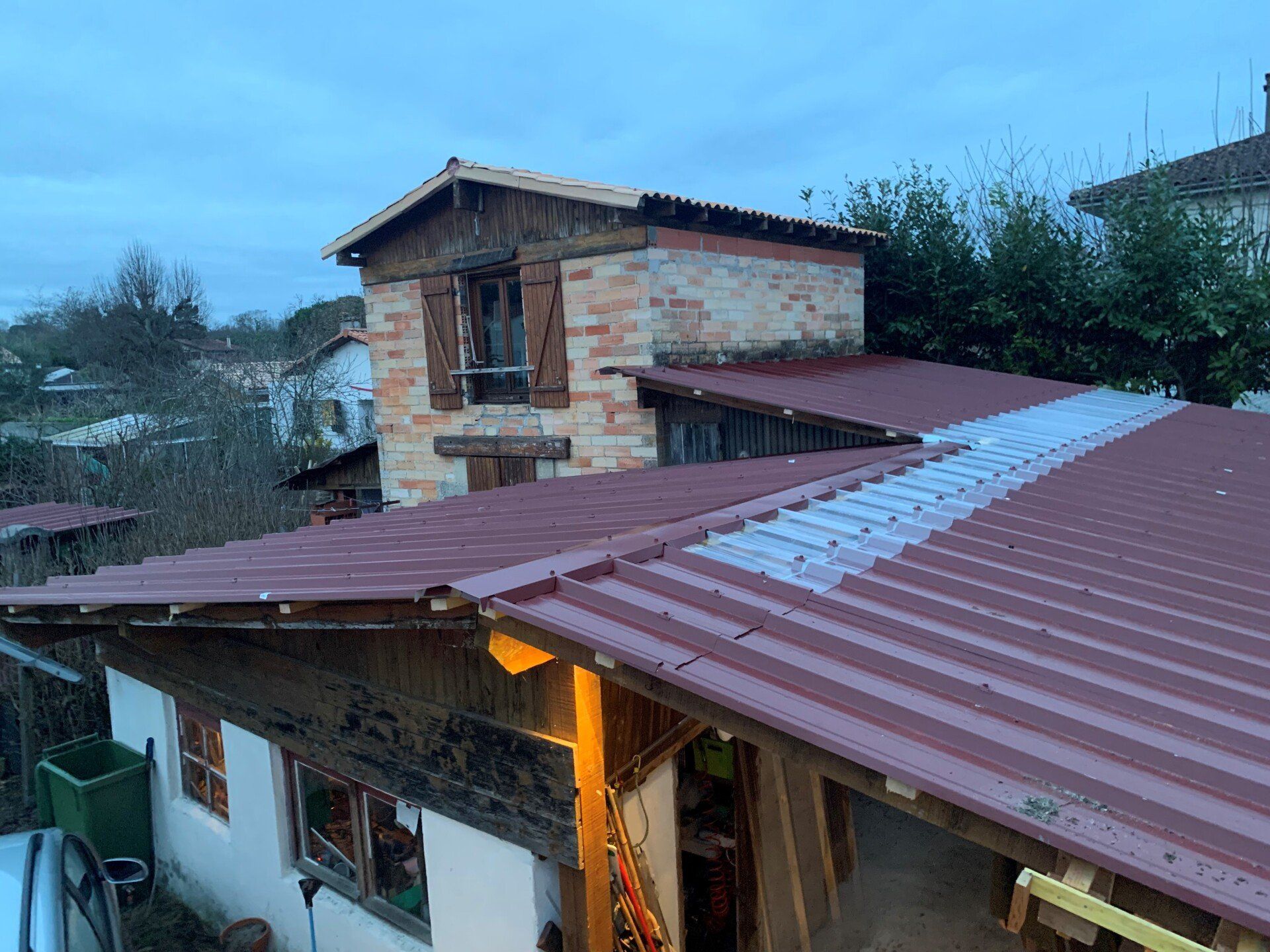 réfection complète toiture en tôle