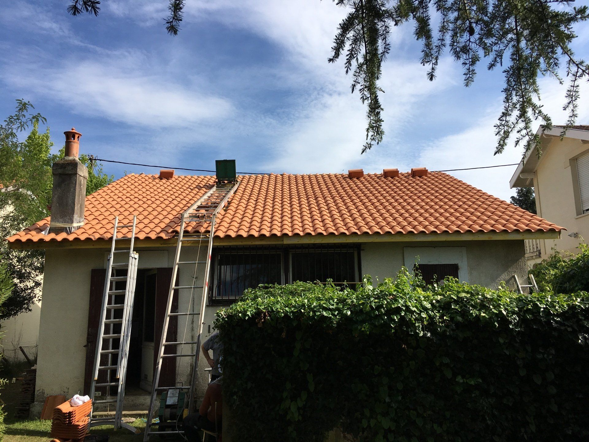 Intervention pour travaux de toiture