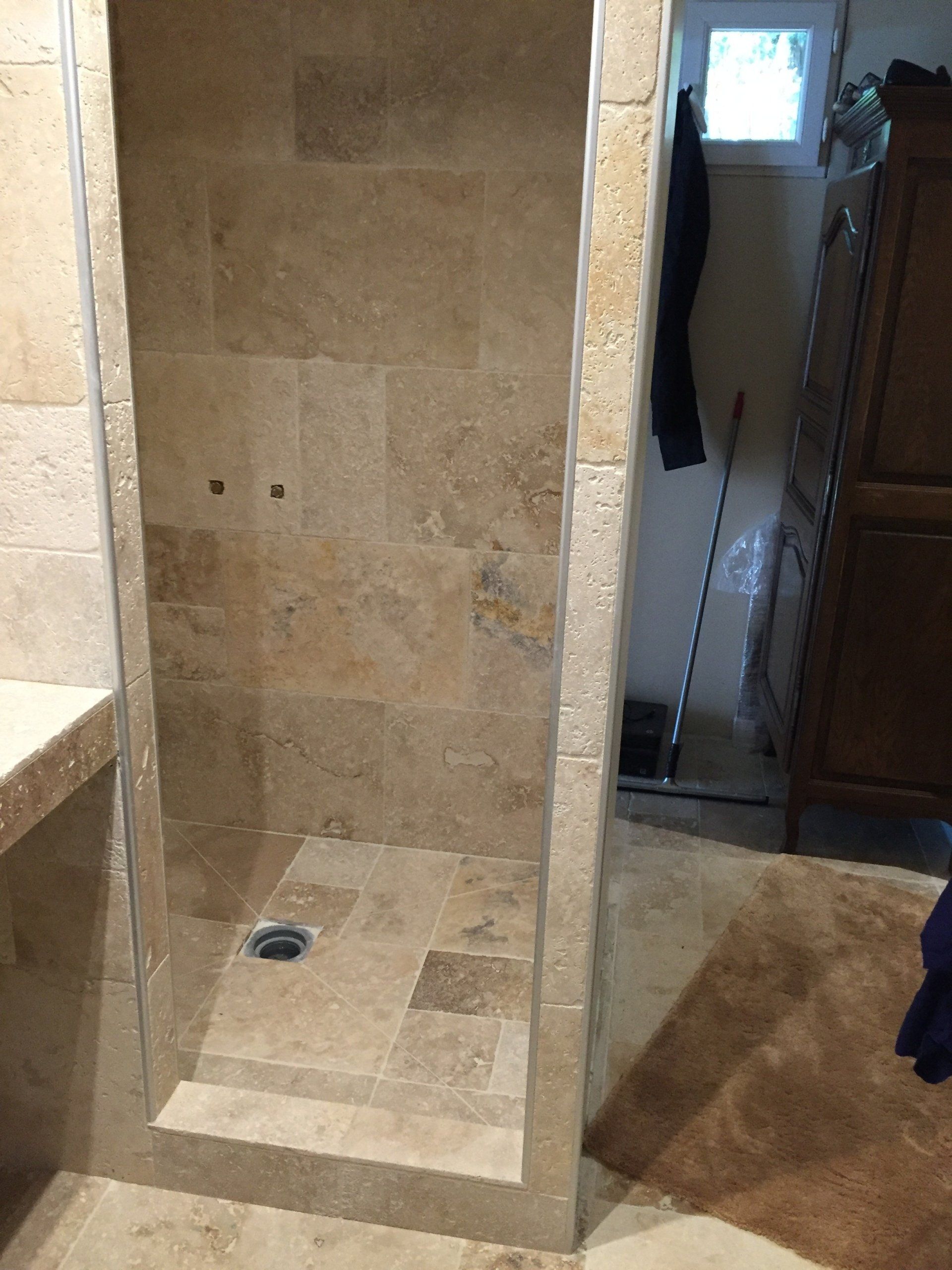 Travaux création douche chantier fin