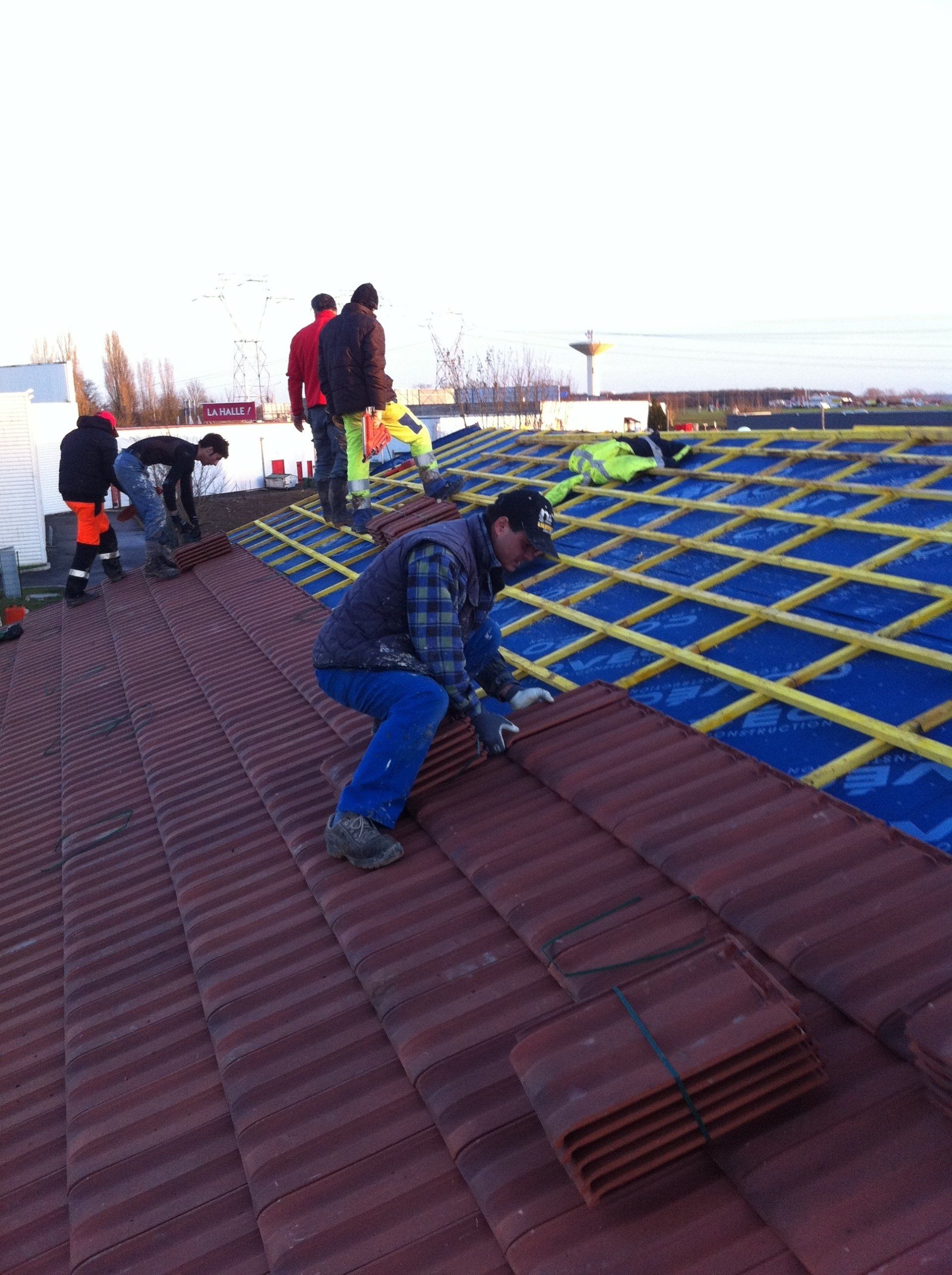 Installation de couverture de toit