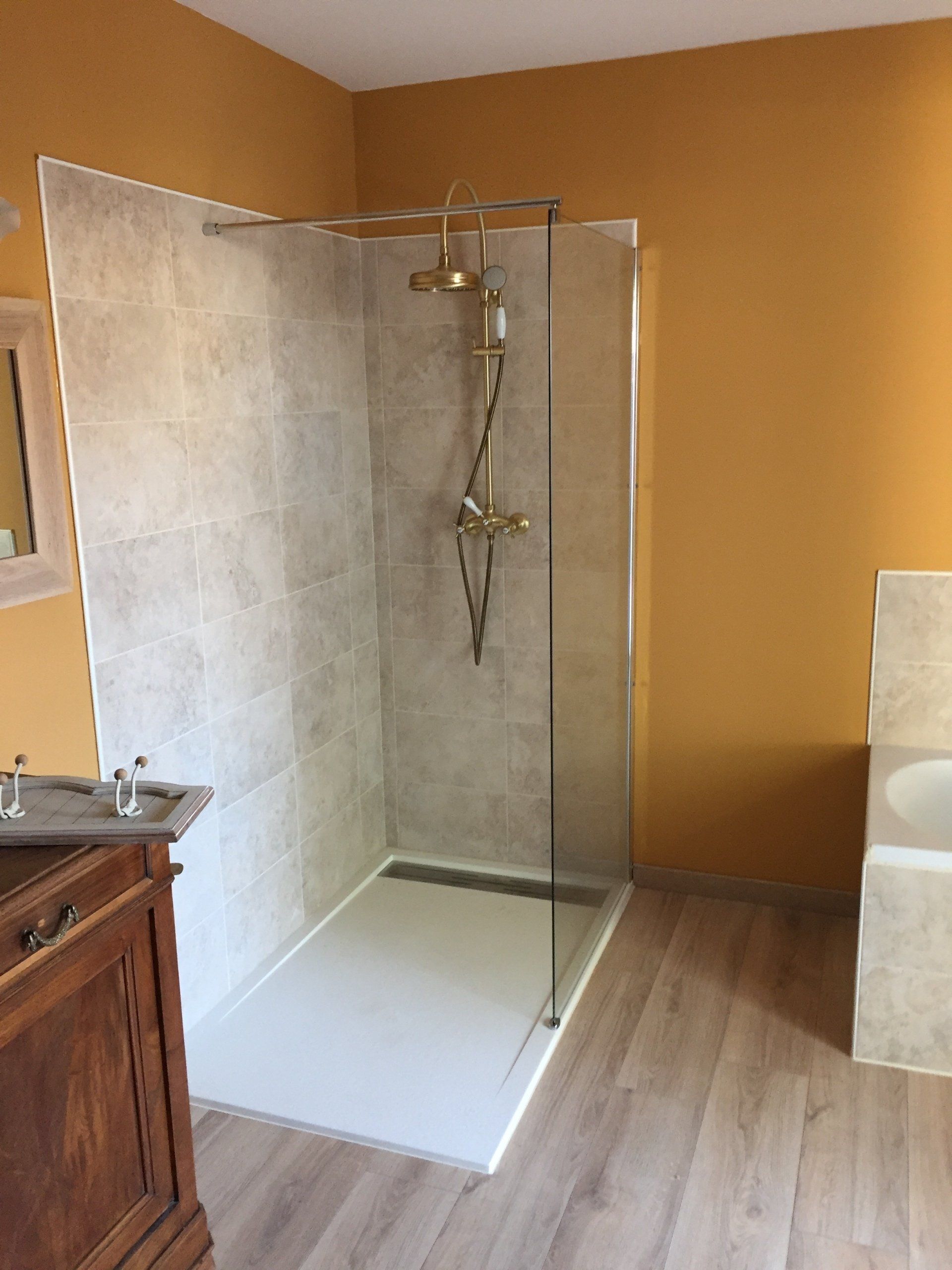 Travaux salle de bains chantier fin