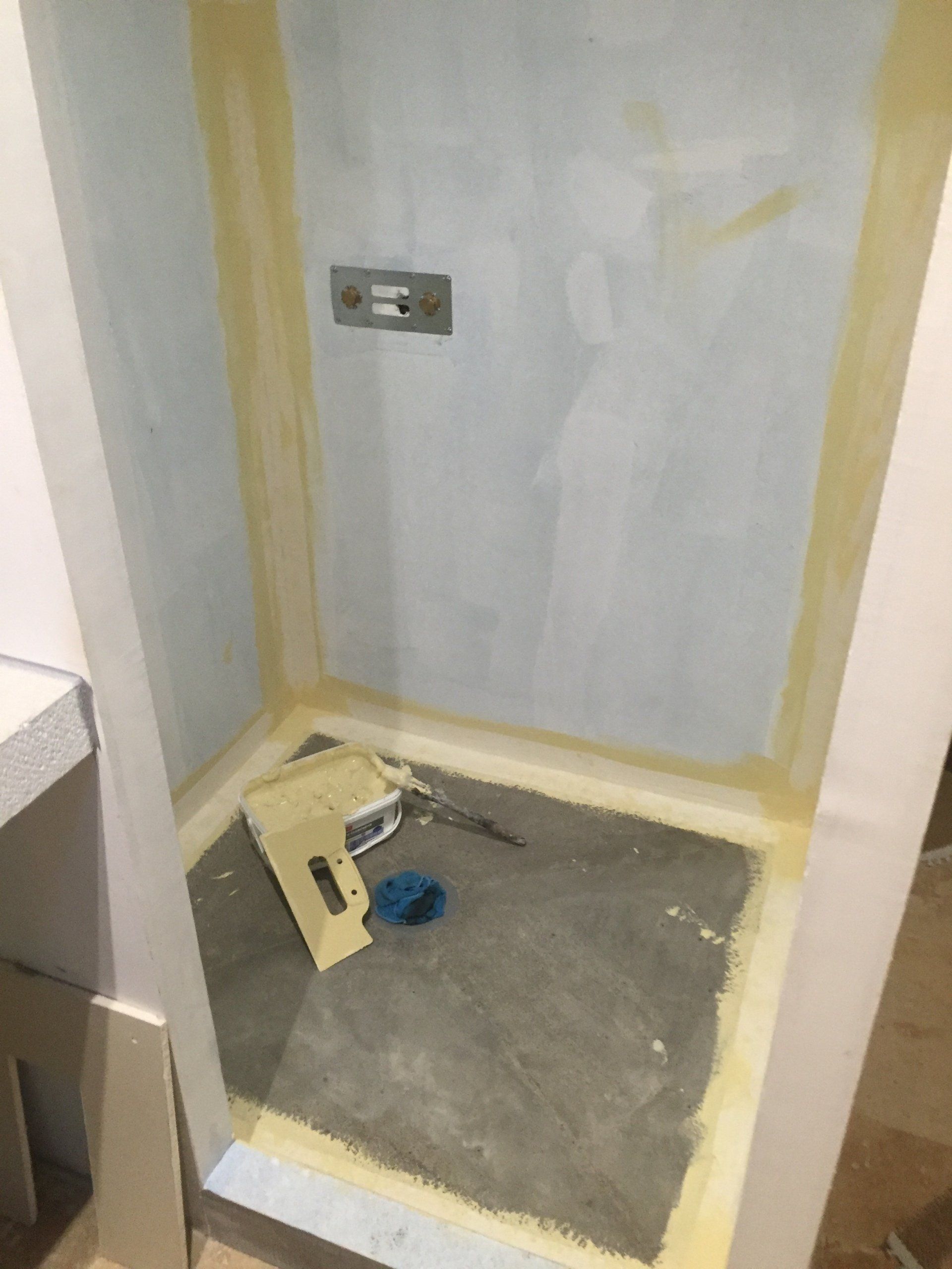 Travaux création douche