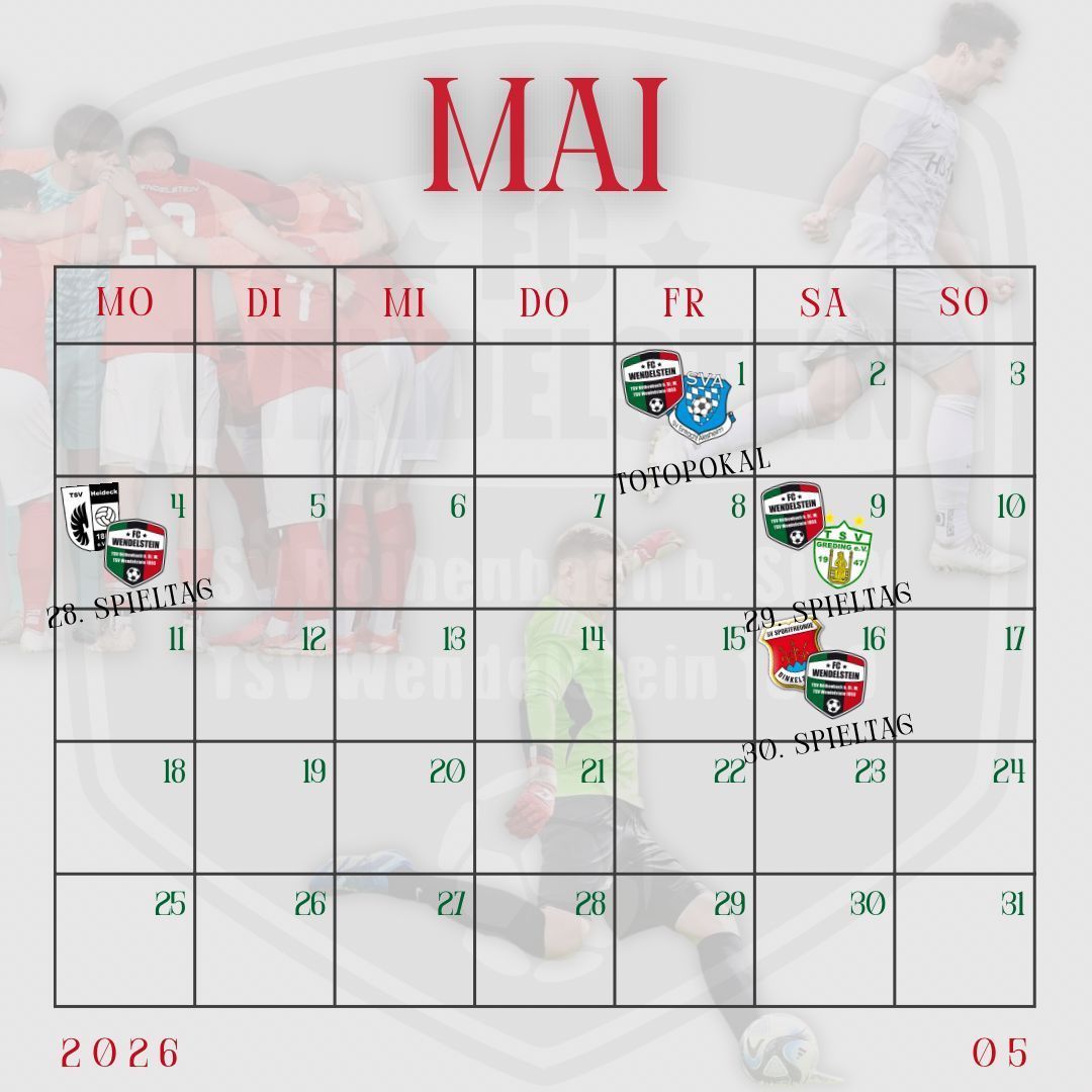 Weiter geht's in den Frühling Spielplan März 26