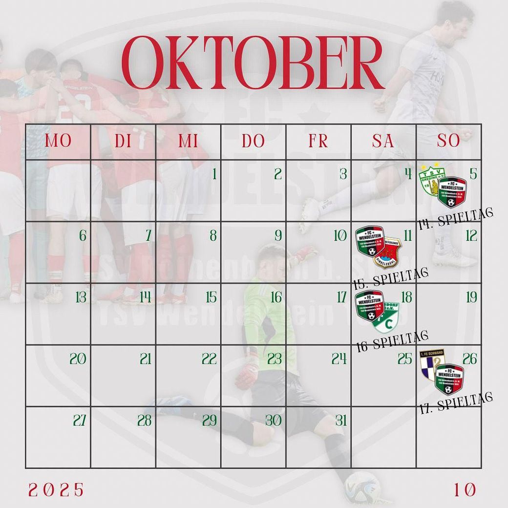 Spielplan Oktober 25