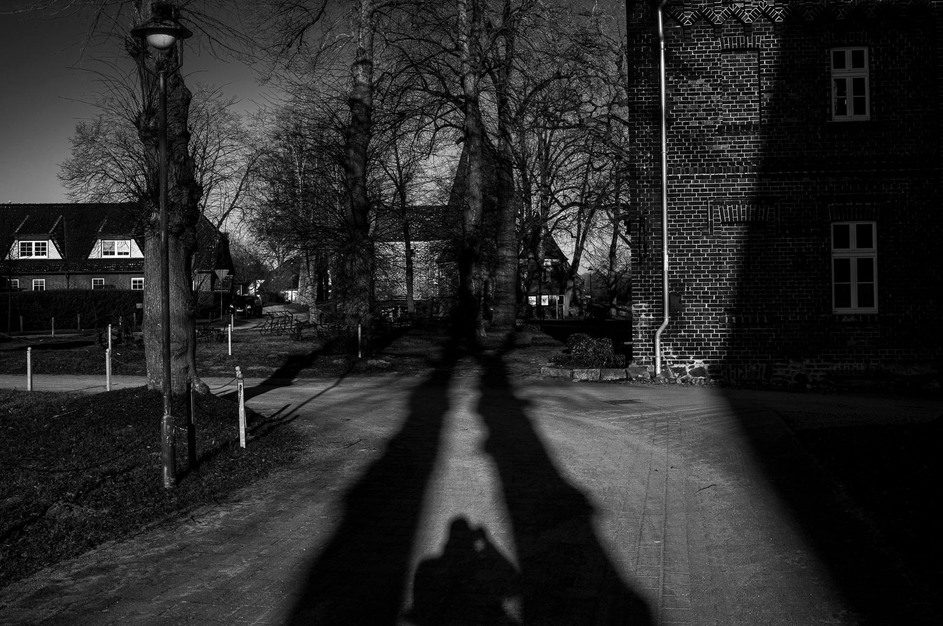 Gutshaus Ludorf Blick auf die Dorfkirche