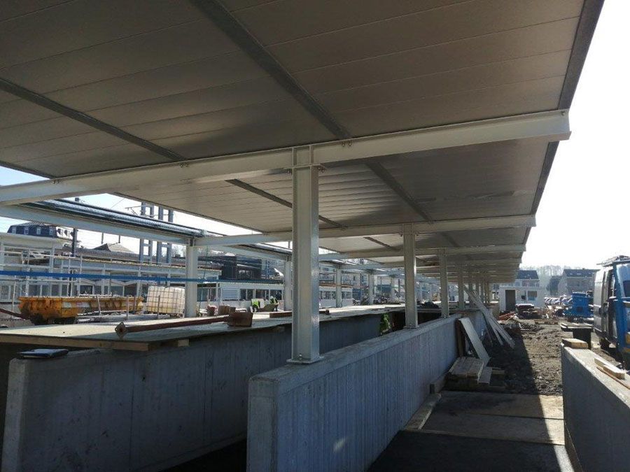 Passerelle pour rampes et abri vélos  1