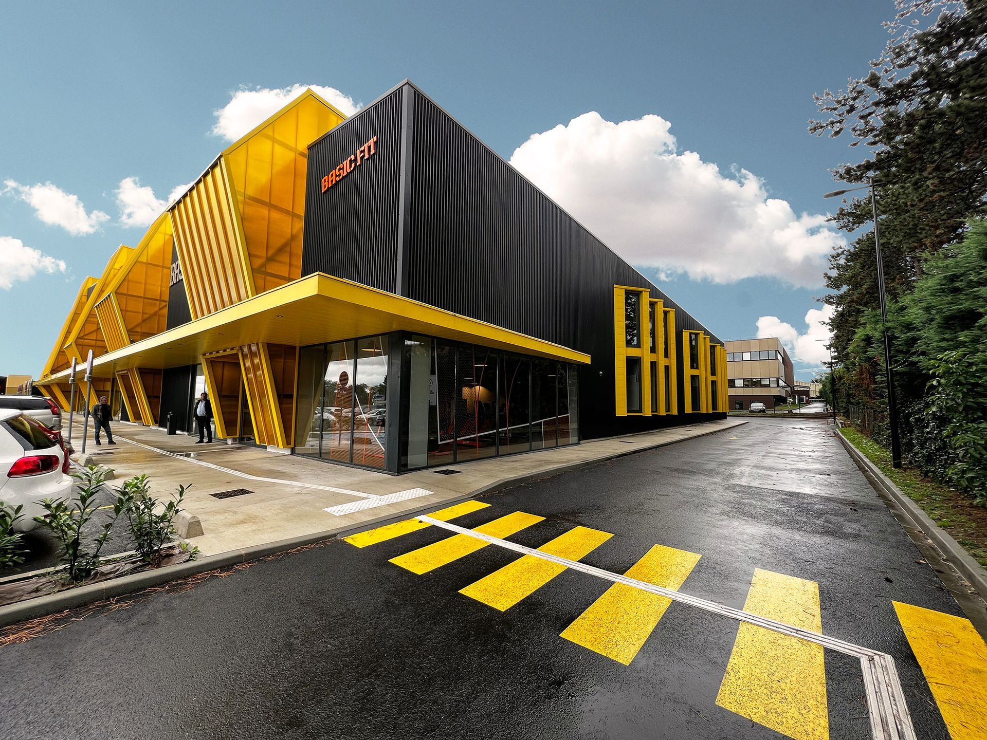 Vue de l'angle des bâtiments