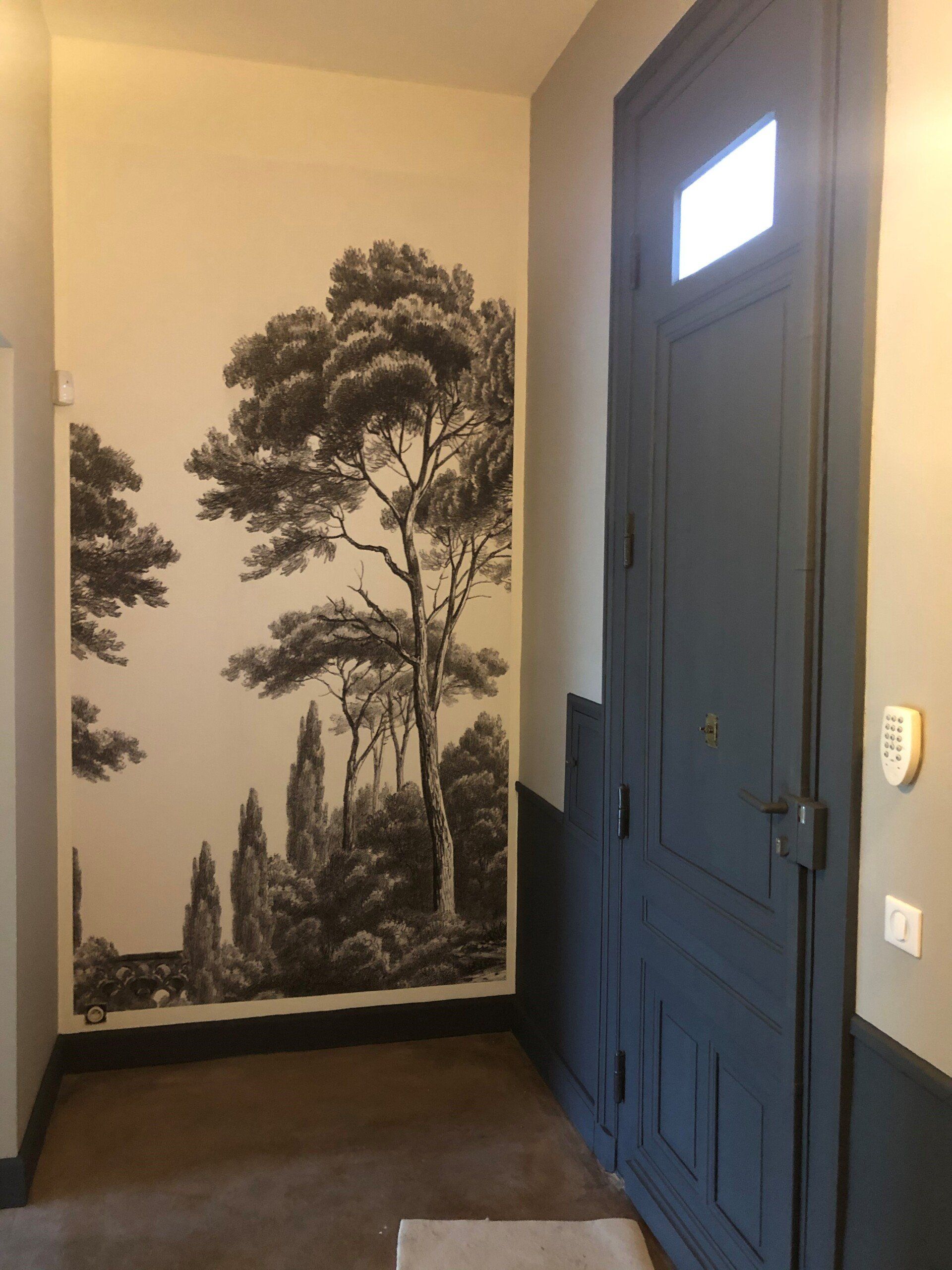 Salon avec un canapé en tissu