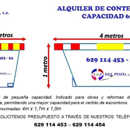 A sign that says alquiler de conten capacidad on it