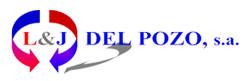 Un logotipo para l & j del pozo sa con dos flechas apuntando en direcciones opuestas.