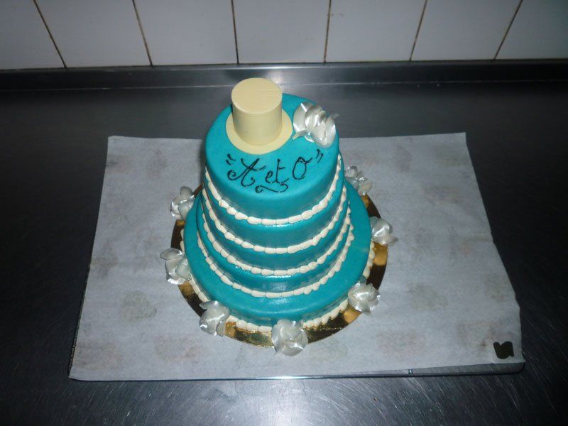 Gâteau américain bleu