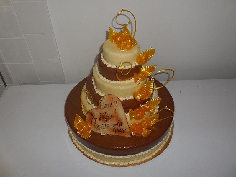 Gâteau américain bleu orange