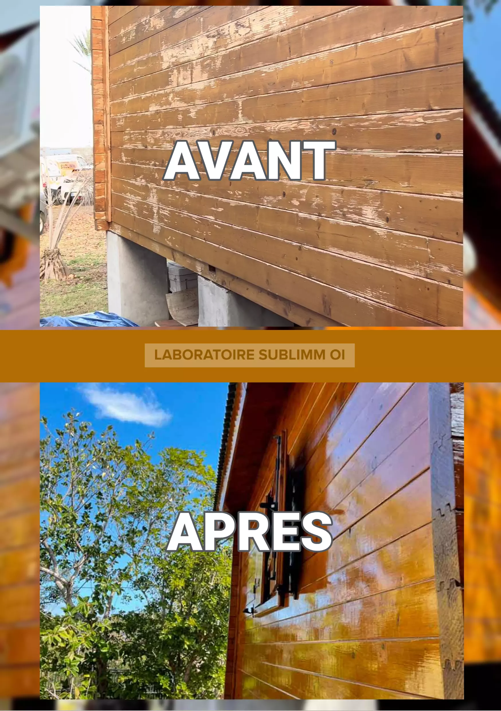 Embellissement de bardage en bois d'un chalet