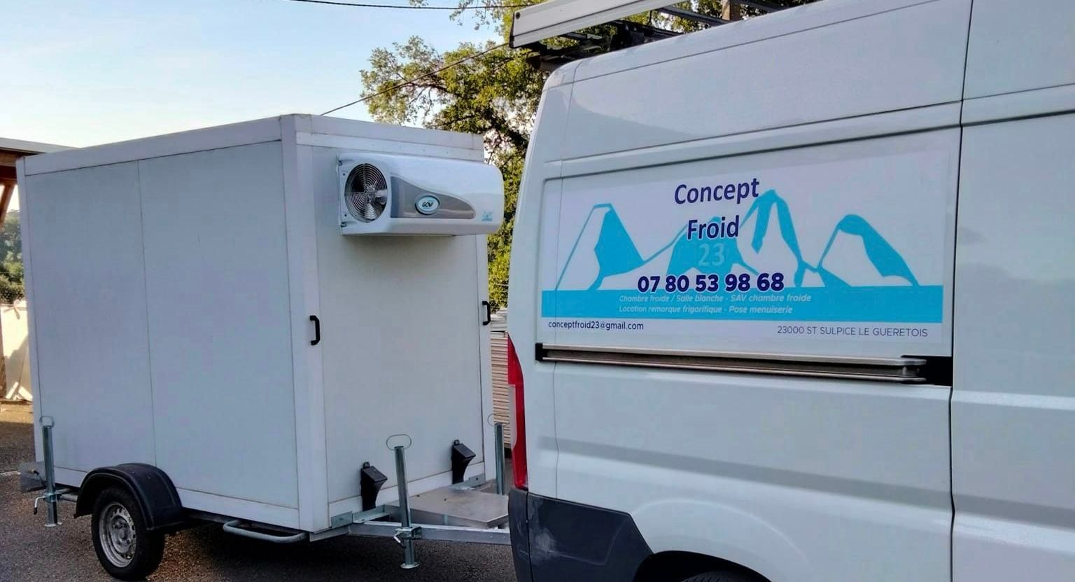 Une remorque frigorifique