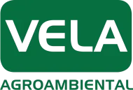 Logotipo de VELA Agroambiental en verde y blanco.