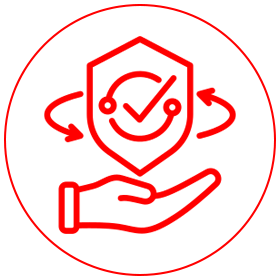 Picto : une main tenant un bouclier de protection.