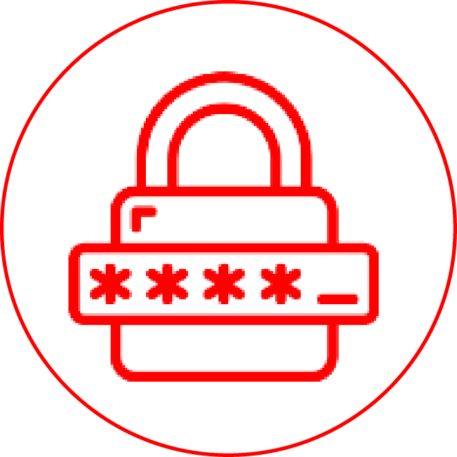 Picto :  cadenas avec un mot de passe.