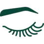 Un primer plano del ojo de una mujer con pestañas largas.