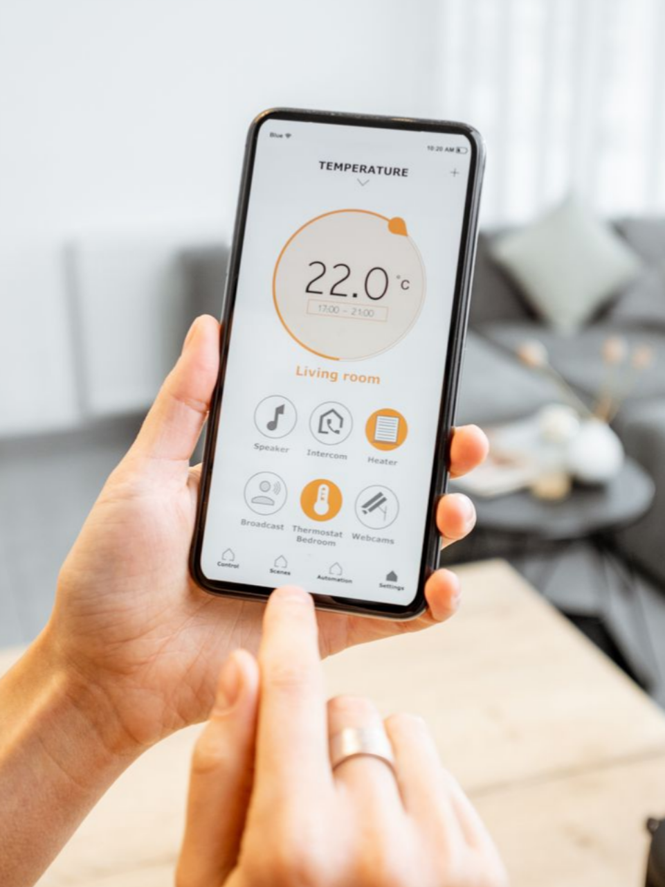 Application connectée au chauffage afin de régler la température