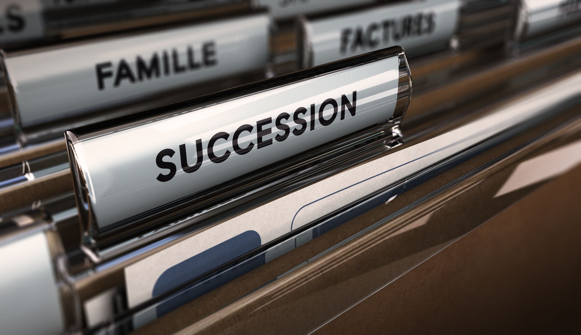 Un dossier où il est écrit succession