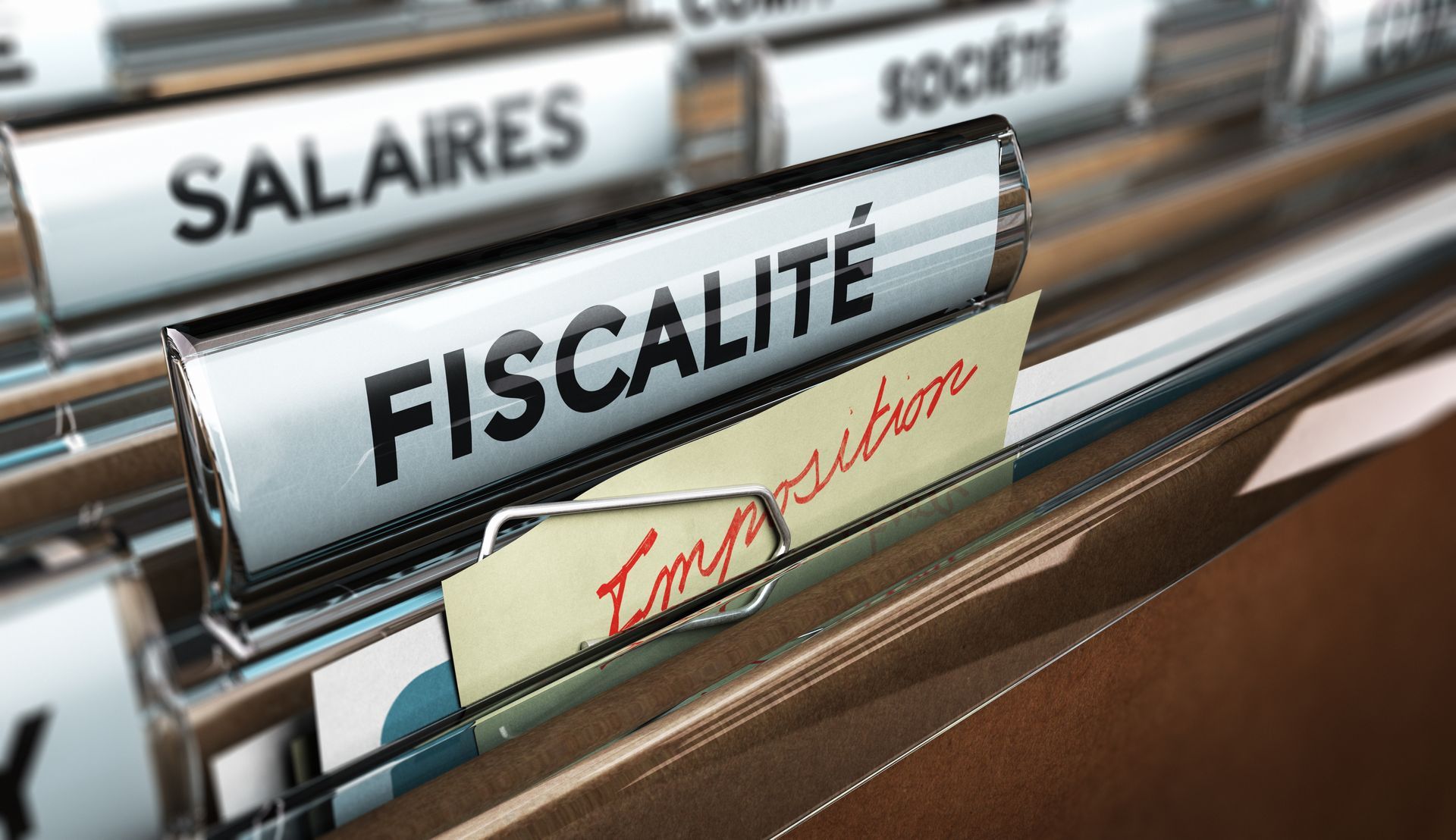 Un dossier où il est inscrit Fiscalité