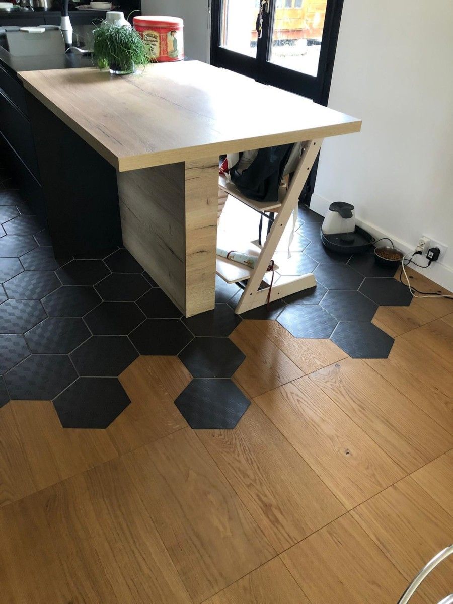 Sol en carrelage et parquet