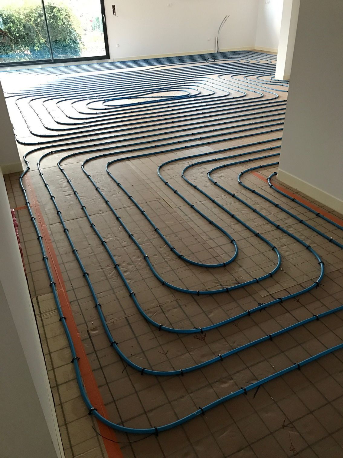 Pose de plancher chauffant