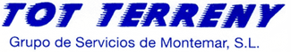 Logotipo de TOT TERR&Eacute;NY con texto en azul y subt&iacute;tulo &ldquo;Grupo de Servicios de Montemar, SL&rdquo;