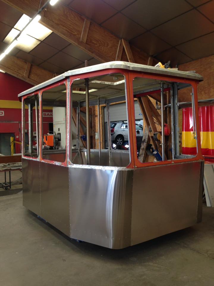 Restauration d'une cabine de station de ski