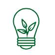 Una bombilla con una planta creciendo dentro de ella.
