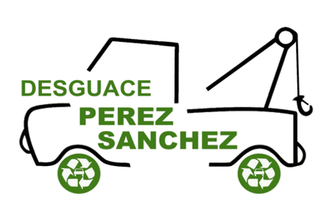 Un logotipo para una empresa llamada Desguace Pérez Sánchez.