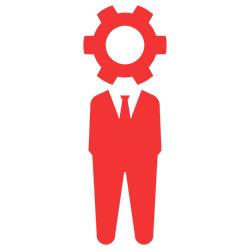 Icon Person mit Zahnrad