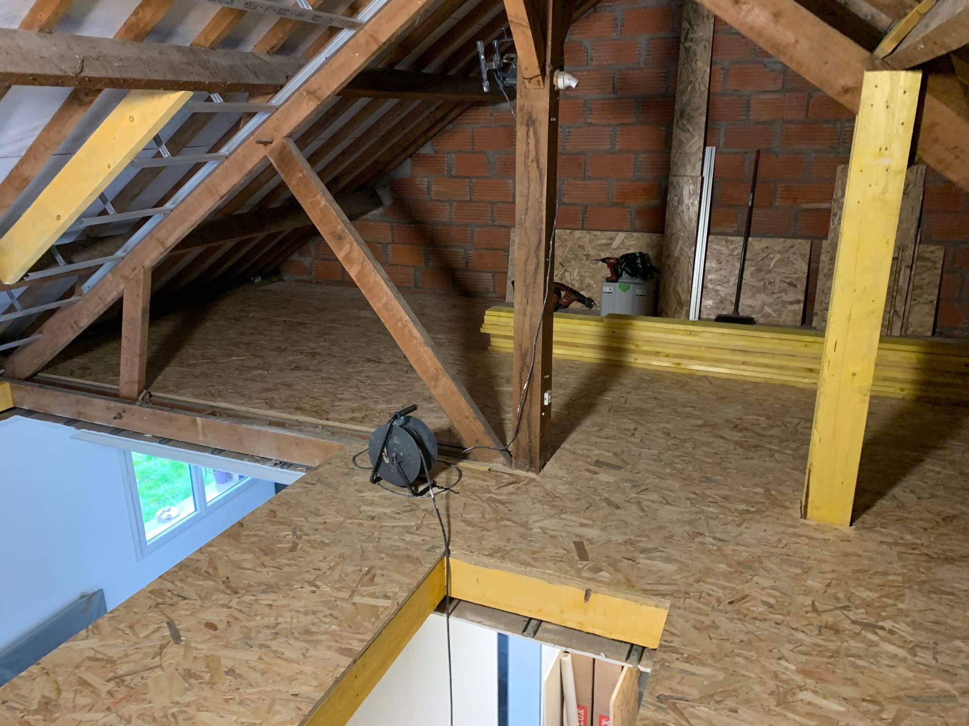 Isolation de combles en cours