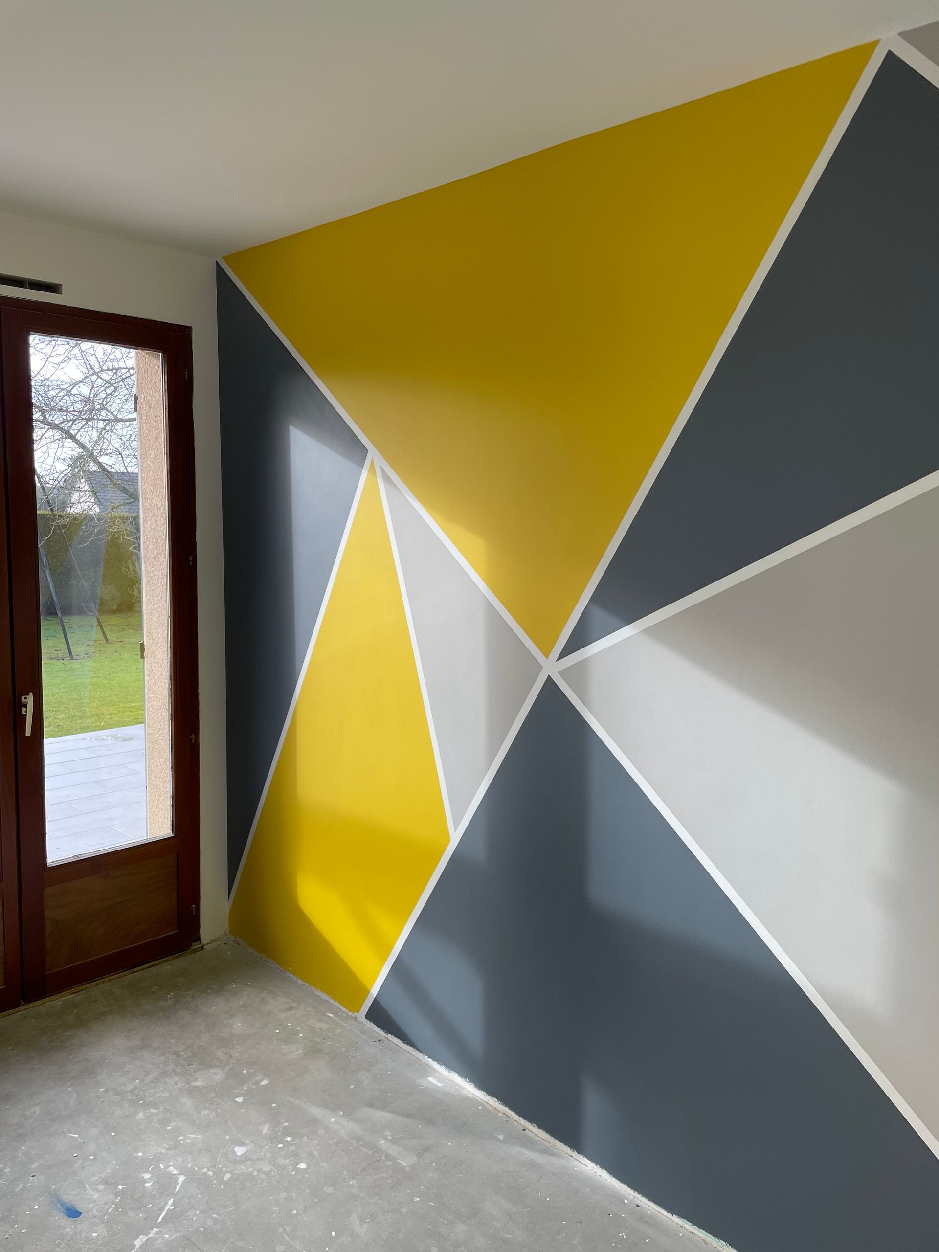 Papier peint aux formes géométriques