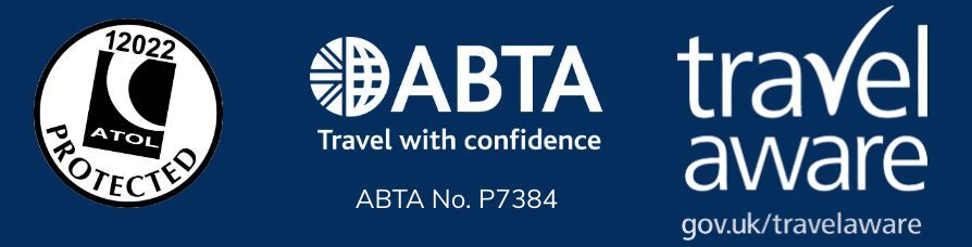 A logo for abta travel aware that says travel with confidence