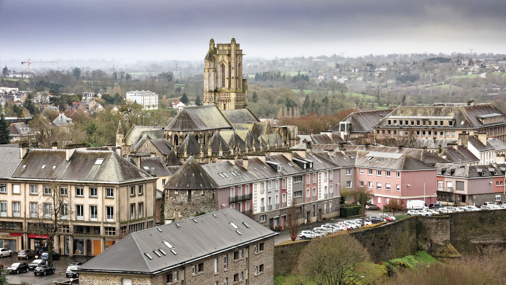 Vue panoramique de la ville de Saint-Lô.