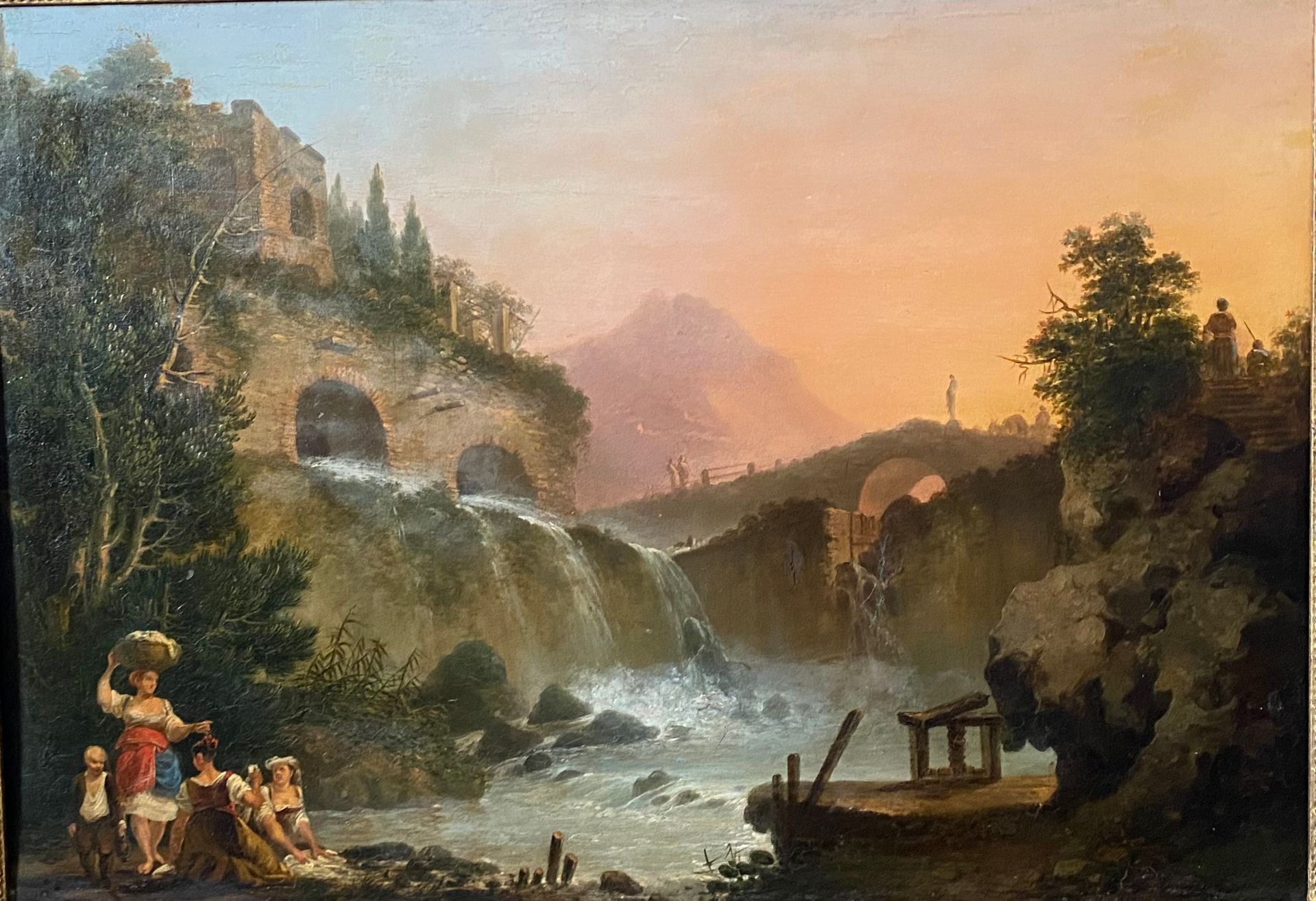 Peinture de femmes au bord de l'eau