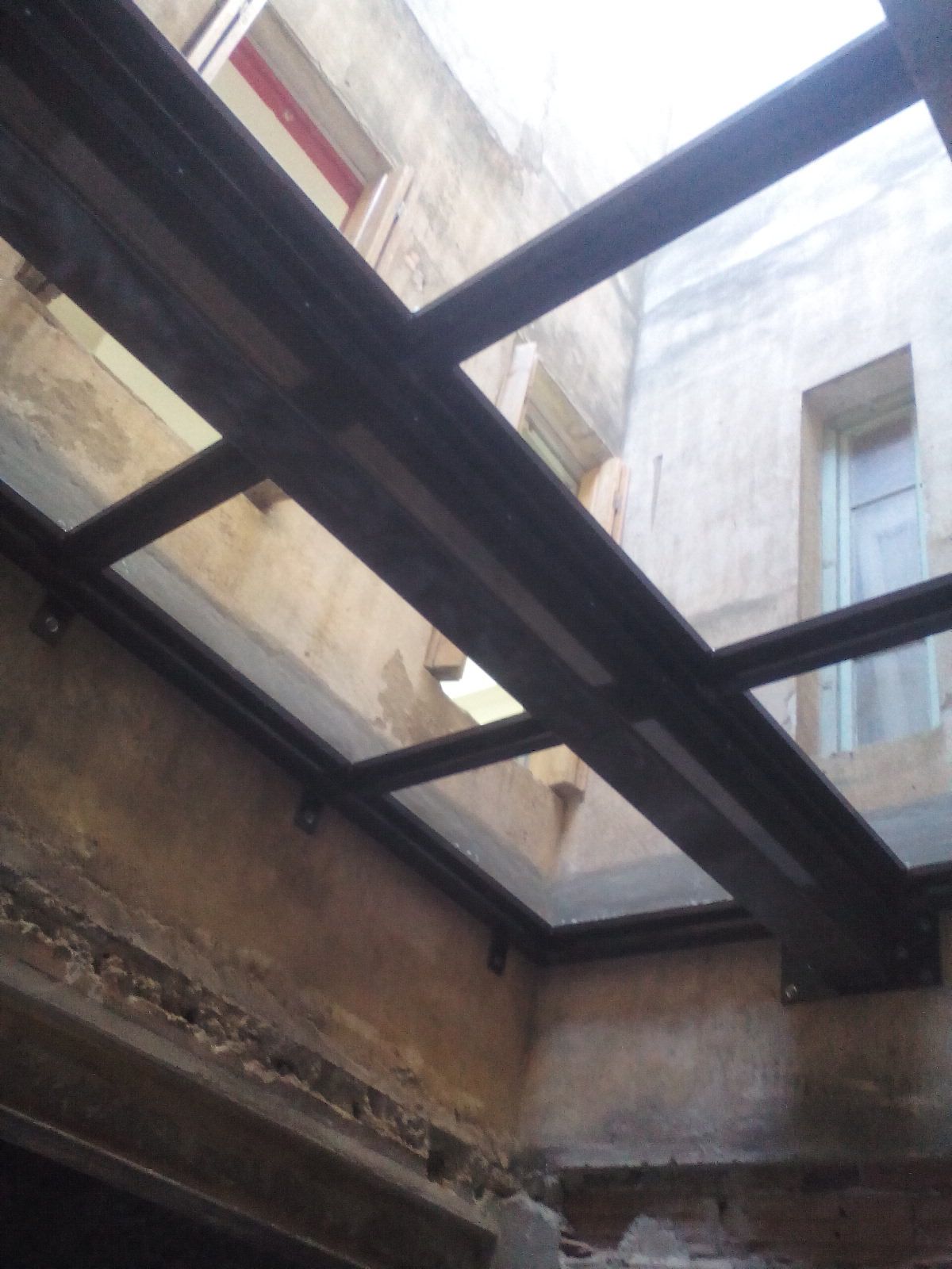 Pose d'une verrière