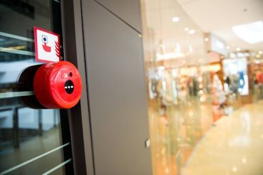 Alarm in einem Einkauszentrum