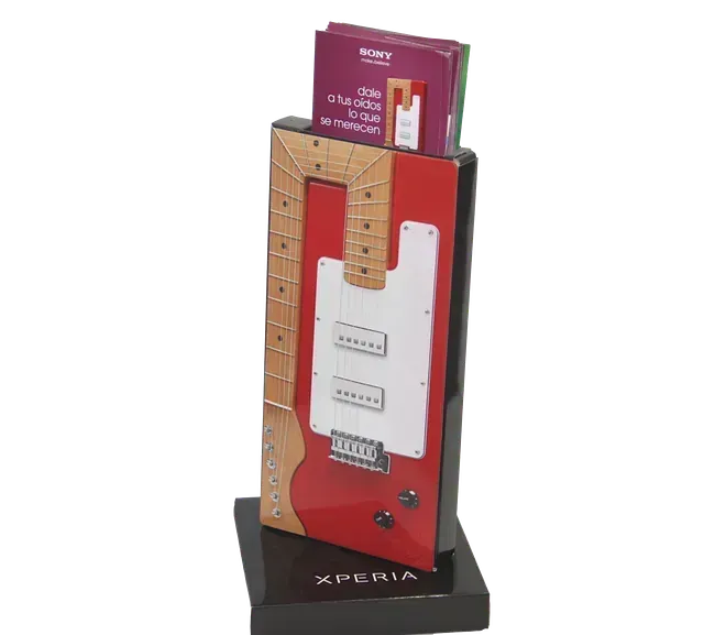 Una pantalla con forma de guitarra para un teléfono Sony Xperia