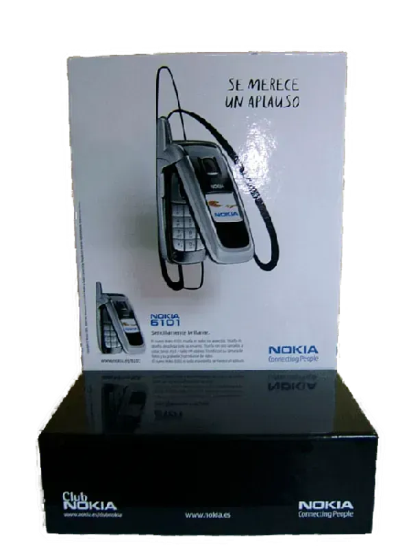 Una pantalla de teléfono Nokia con una imagen de un teléfono en ella