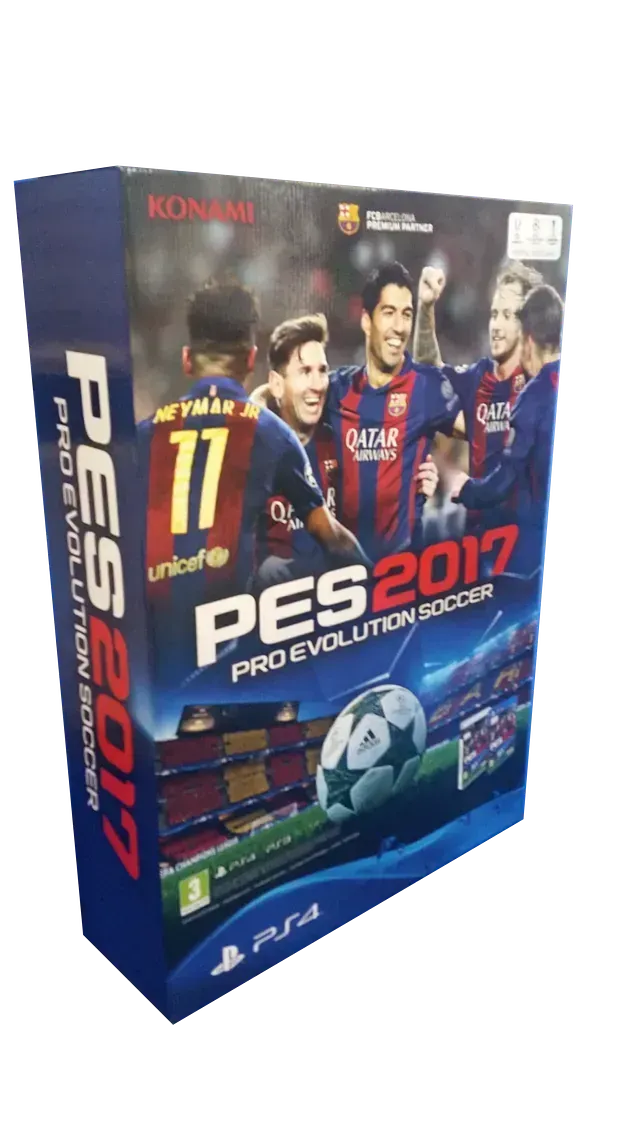 Una caja de PES 2017 Pro Evolution Soccer para PS4