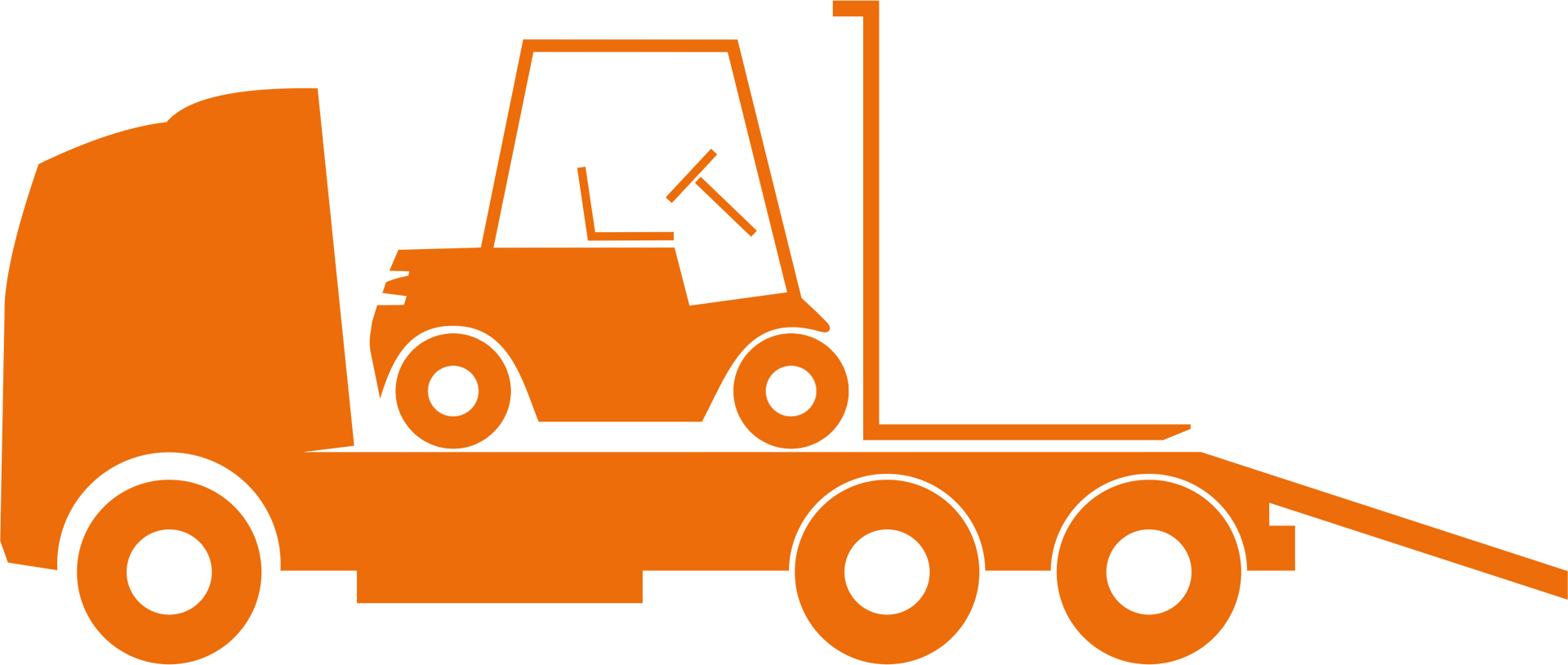 LKW transportiert einen Gabelstapler Icon