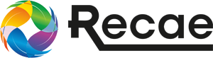 Un logotipo colorido para una empresa llamada recate